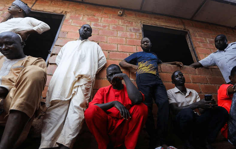 Parents attend a meeting at the Salihu Tanko Islamic school in Tegina, Niger State, Aug. 24, 2021.