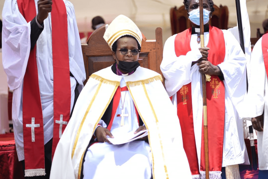 Rose Okeno during her consecration as the first female bishop of the Anglican Church of Kenya. PHOTO / COURTESY
