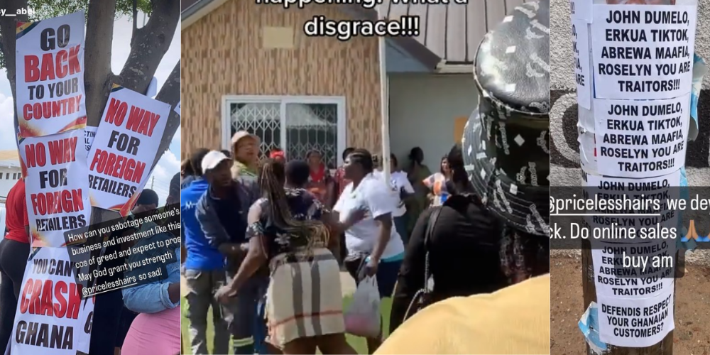 Featured image for “Go Back To Your Country: Ghanaian traders cry foul as they disrupt wig fair organised by Nigerian”