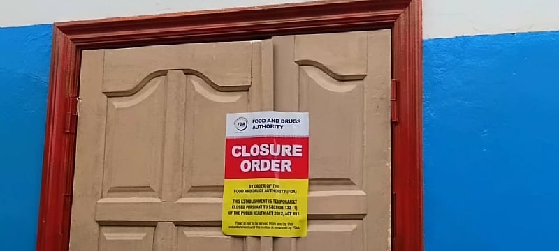 Featured image for “FDA shuts down Virgen Natural Mineral Water for illegal operation in Ashongman”
