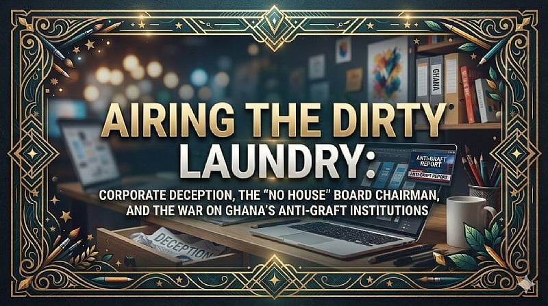 Featured image for “Airing the Dirty Laundry: Corporate Deception, the ‘No House’ Board Chairman, and the War on Ghana’s Anti-Graft Institutions”
