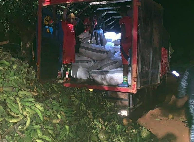 Featured image for “Four arrested as police seize 11.8 tonnes of cocoa hidden beneath a load of plantain allegedly bound for Togo”