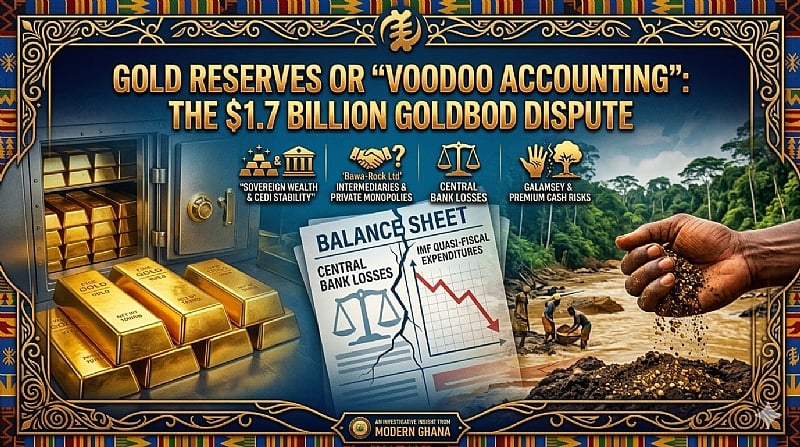 Featured image for “Sovereign Reserves or ‘Voodoo Accounting’? The $1.7 Billion GoldBod Friction and Ghana’s Fractured Gold Value Chain”