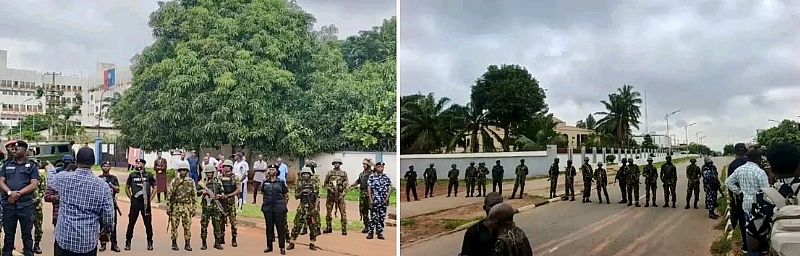 Featured image for “Police, Soldiers Block Retired Officers From Protesting At Defence Ministry”