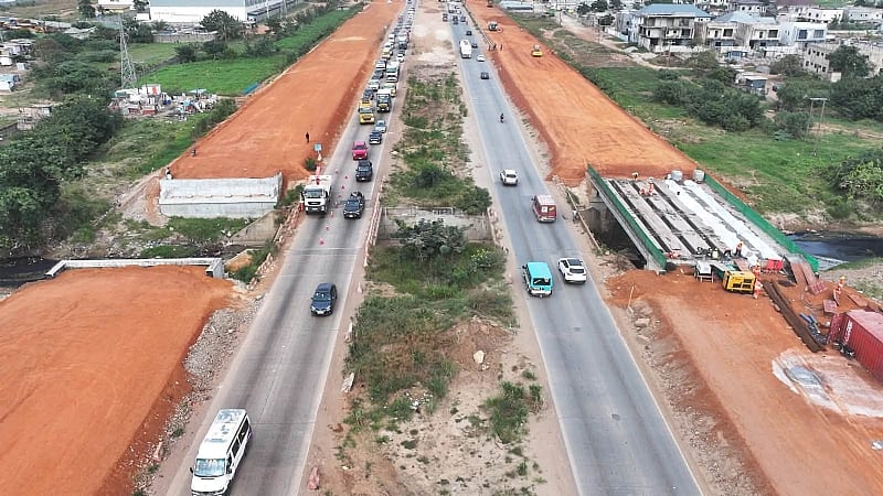 Featured image for “Accra–Tema Motorway project reaches 50% completion as roads minister demands faster work”