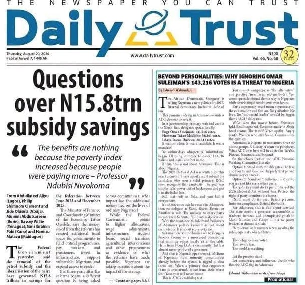 Featured image for “N15.8 Trillion Later: Why Nigerians Are Still Asking Where the Subsidy Savings Went”
