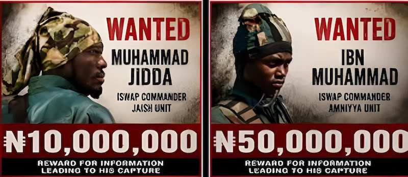 Featured image for “DHQ Declares Two ISWAP Commanders Wanted, Places 60m Bounty On Head”