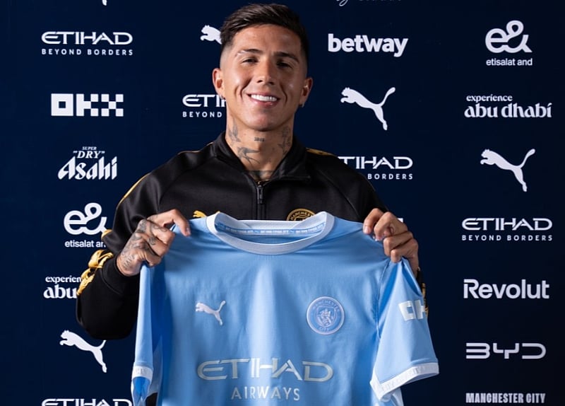 Featured image for “Manchester City sign Enzo Fernandez from Chelsea in joint British record £125m deal”