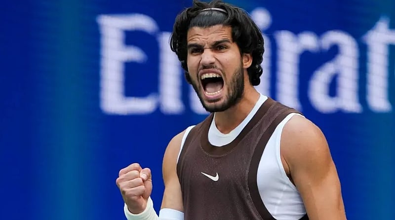 Featured image for “US Open 2026: Carlos Alcaraz beats Wu Yibing to reach fourth round, Daniil Medvedev through”